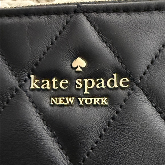 Kate Spade Black Quilted card holder - Picture 2 of 8